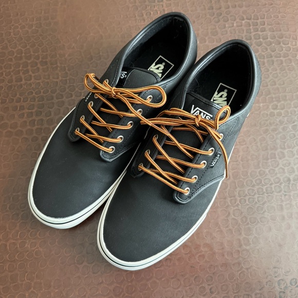 Vans Men's Black Sneakers with Brown Laces - size 12 - NEW - Picture 5 of 9